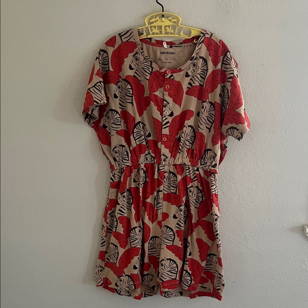 Mini Rodini Zebra Romper size 9-11 (140/146 EU)